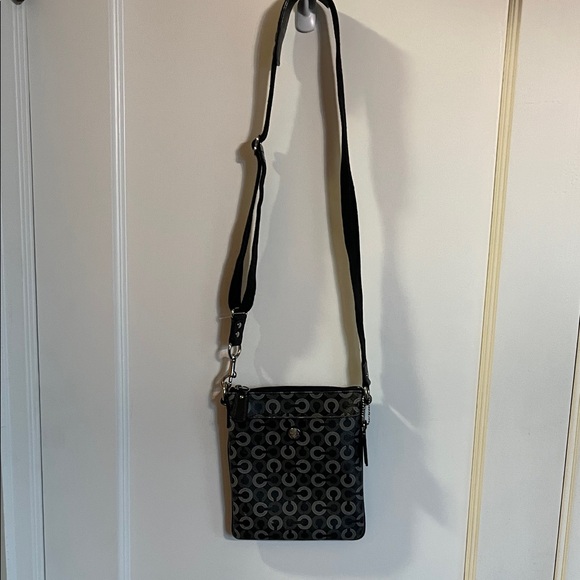 Coach Op Art Crossbody Bag in Signature Coated Canvas - Picture 6 of 10